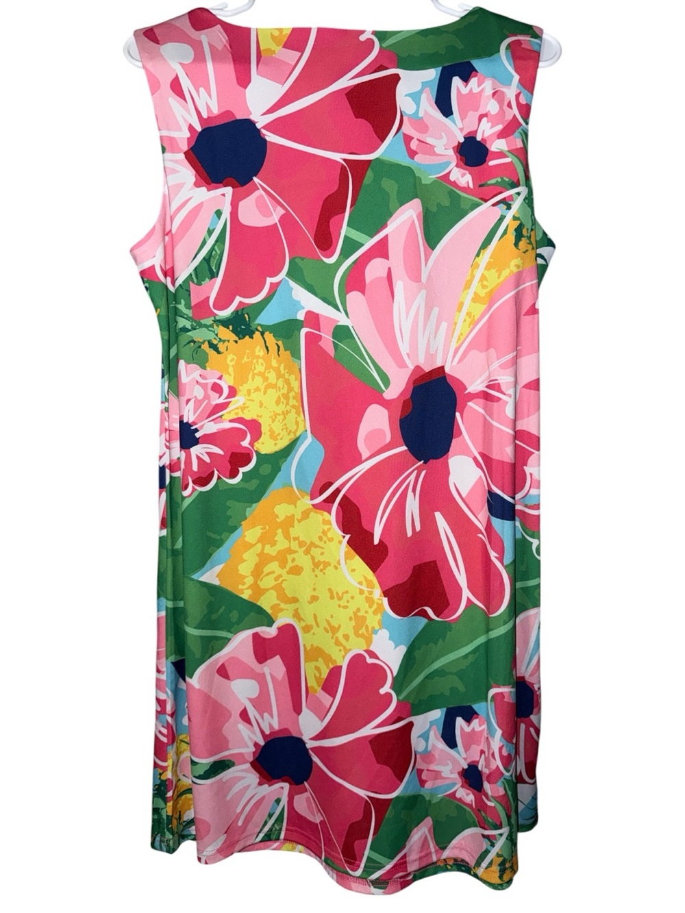 Top It Off Celine Pink Pineapple Blossoms Mini Dress, Size Large, NWT